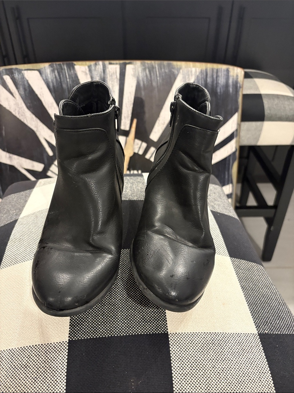 Charlotte Russe Black Ankle Booties with Side Zip